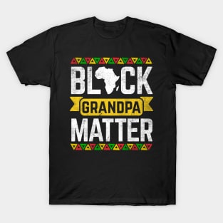 Black Grandpa Matter Black History Month T-Shirt